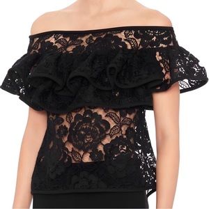 ALEXIS Ruffled Off-the-shoulder “Crista” Top